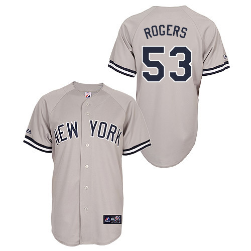 Esmil Rogers #53 Youth Baseball Jersey-New York Yankees Authentic Road Gray MLB Jersey